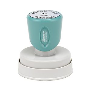 Custom ECO-GREEN Xstamper Pre-Inked Round Stamp, N49, 1-3/16" Diameter Impression