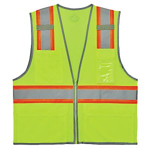 Ergodyne GloWear 2-Tone Mesh Hi-Vis Type-R Class 2 Safety Vest, Small, Lime