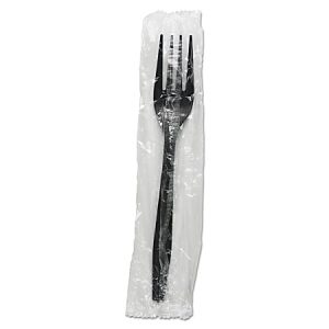 Boardwalk Heavyweight Wrapped Polypropylene Forks, Black, Pack Of 1,000 Forks