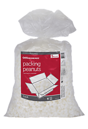 Office Depot Brand Loose-Fill Packing Peanuts, 5 Cu Ft