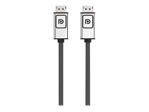 Belkin 3ft DisplayPort Cable with Latches Video/Audio - DP 4K M/M - Black - Male - DisplayPort Male - 3ft - Black