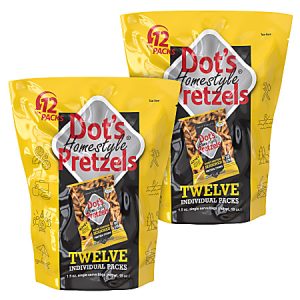 Dot's Pretzels Honey Mustard Pretzels, 1.5 Oz, 12 Packs Per Bag, Set Of 2 Bags