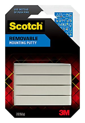 Scotch Adhesive Putty, Tape Style, 2 Oz
