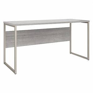 Bush Business Furniture Hybrid 60"W x 24"D Computer Table Desk With Metal Legs, Platinum Gray, Standard Delivery