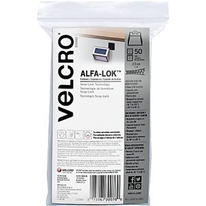 VELCRO Alfa-Lok Fasteners - 1" Length x 1" Width - 50 / Pack
