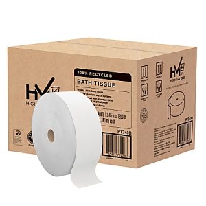 Highmark ECO JRT  2-Ply Jumbo Toilet Paper, 1250' Per Roll, 100% Recycled, Pack Of 6 Rolls