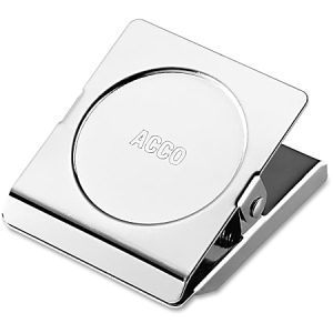 ACCO Square Magnetic Clip, 1 3/4", Silver