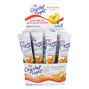 Crystal Light On The Go Mix Sticks, Peach Tea, Box Of 30 Packets