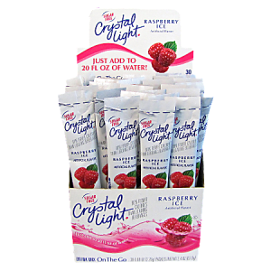 Crystal Light On The Go Mix Sticks, Raspberry, Box Of 30 Packets