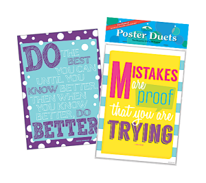 Barker Creek Poster Duet Set, Keep Trying, Pack Of 2
