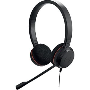 Jabra EVOLVE 20 UC Headset - Stereo - USB - Wired - Over-the-head - Binaural - Noise Canceling - Black