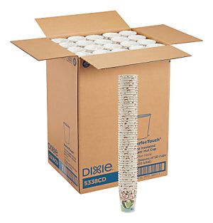 Dixie PerfecTouch by GP PRO Hot Cups, 8 Oz, Box Of 1,000 Cups