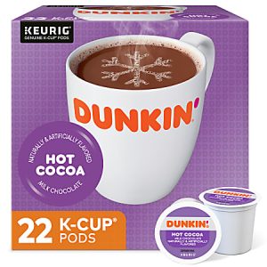 Dunkin' Donuts Milk Chocolate Hot Cocoa Single-Serve K-Cup, Box Of 22