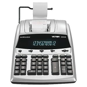 Victor 1240-3A 12-Digit Heavy-Duty Commercial Printing Calculator With Antimicrobial Protection