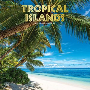 Brown Trout Travel Monthly Wall Calendar, 12" x 12", Tropical Islands, January To December 2023