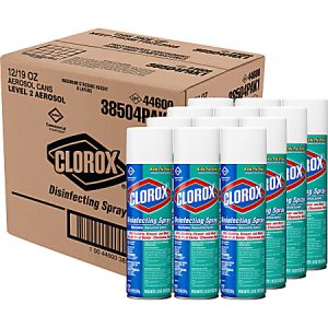 Clorox Disinfecting Spray, Fresh Scent, 19 Oz Bottle, Case Of 12