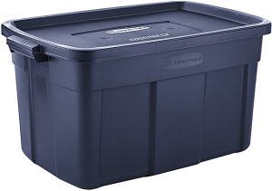 Rubbermaid Roughneck Tote, 31-Gallon, Dark Indigo Metallic