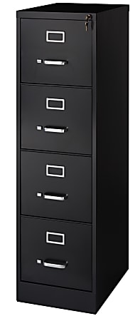 WorkPro 22"D Vertical 4-Drawer File Cabinet, Black