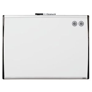 Quartet Magnetic Dry-Erase Whiteboard, 17" x 23", Steel Frame With Black/Silver Finish