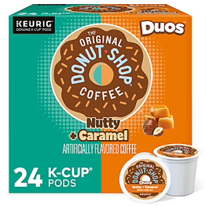 Keurig The Original Donut Shop Single-Serve K-Cup Pods, Medium Roast, Nutty Caramel, Carton Of 24