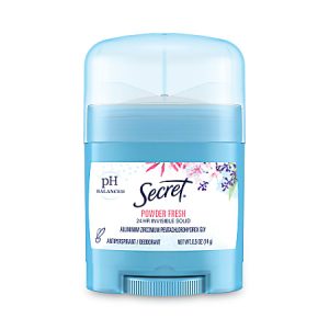 Secret Invisible Solid Anti-Perspirant And Deodorant Sticks, Powder Fresh, 0.5 Oz, Pack Of 24 Sticks