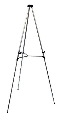 Office Depot Brand Presentation Easel, 35-1/2"-65"H, Silver