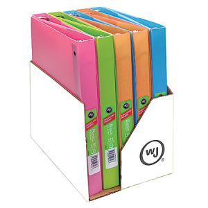 Wilson Jones Flex Poly Fashion 3-Ring Binder, 1" Round Rings, Assorted Colors