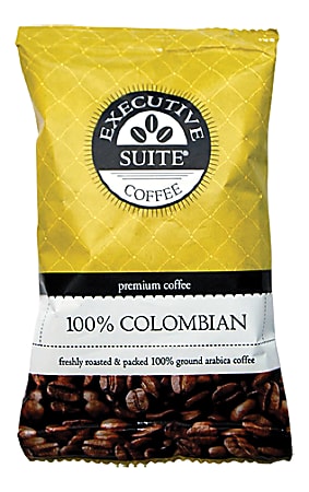 Executive Suite® Coffee Single-Serve Coffee Packets, 100% Colombian, Carton Of 42