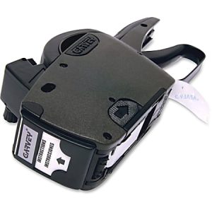 Consolidated Stamp One-line Pricemarking Label Gun - Label - 0.81" x 0.44" - Black - Rubberized Grip, Jam-free, Drop-in Loading, Fast-drying