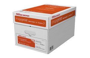 Office Depot Brand ImagePrint Multi-Use Printer & Copier Paper, Letter Size (8 1/2" x 11"), 5000 Total Sheets, 98 (U.S.) Brightness, 20 Lb, FSC Certified, White, 500 Sheets Per Ream, Case Of 10 Reams