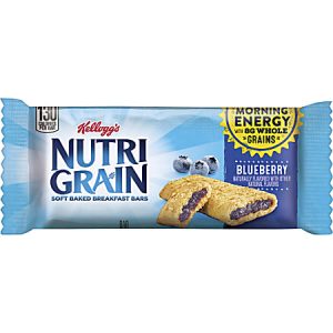 Kellogg's Nutri-Grain Bars, Blueberry, 1.3 Oz, Box Of 16
