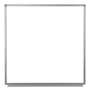 Luxor Magnetic Dry-Erase Whiteboard, 48" x 48", Aluminum Frame With Silver Finish
