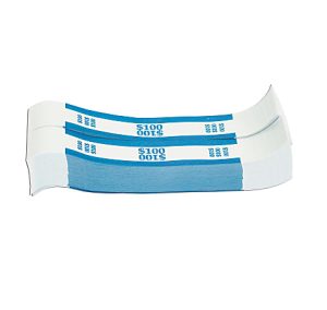 Pap-R Currency Straps, Blue, 100, Pack Of 1,000