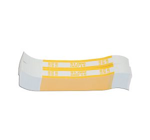 Currency Straps, Yellow, 1,000, Pack Of 1,000