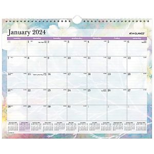 2024 AT-A-GLANCE Dreams Monthly Wall Calendar, 15" x 12", January To December 2024, PM83-707
