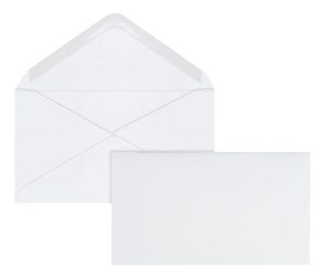 Office Depot Brand Envelopes, 3-5/8" x 6-1/2", Gummed Seal, White, Box Of 100