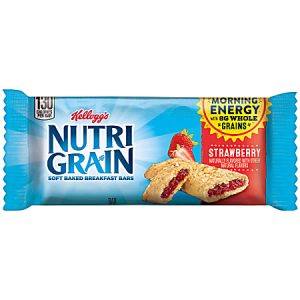 Kellogg's Nutri-Grain Bars, Strawberry, 1.3 Oz, Box Of 16