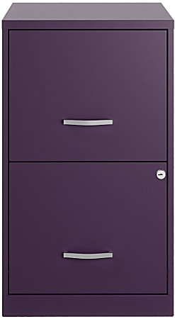 Realspace SOHO Smart 18"D Vertical 2-Drawer File Cabinet, Purple