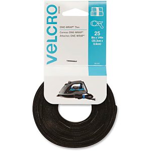 VELCRO Brand VELCRO Brand Reusable Self-Gripping Cable Ties - Tie - Black - 25 Pack