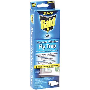 Raid Discreet Window Fly Traps, 0.8 Oz, Box Of 2 Traps