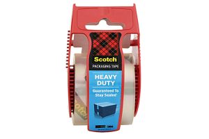 Scotch® Heavy-Duty Shipping Tape With Dispenser, 1-7/8" x 22.2 Yd., Clear