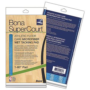 Bona SuperCourt Athletic Floor Care Microfiber Wet Tacking Pad, 60", Light/Dark Blue