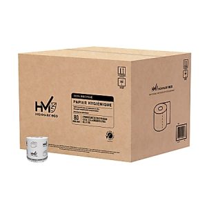 Highmark® ECO 2-Ply Toilet Paper, 100% Recycled, 550 Sheets Per Roll, Case Of 80 Rolls