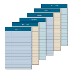 TOPS® Prism+® Color Writing Pads, 5" x 8", 100% Recycled, Legal Ruled, 50 Sheets Per Pad, Assorted Colors, Pack Of 6 Pads