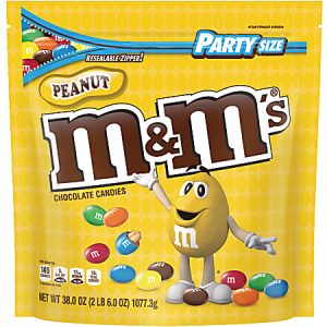 M&M's Peanut Chocolate Candies, 38 Oz