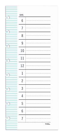 TUL® Discbound Daily Schedule Pad, 3-1/2" x 8-1/2", 50 Sheets
