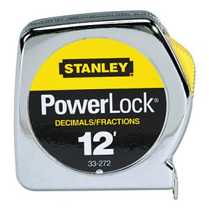Stanley Tools ABS Tape Measure, Standard, 12' x 1/2" Blade