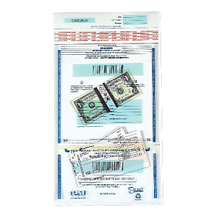 PM Plastic Tamper-Evident Deposit Bags, 11" x 15", Clear, Pack Of 100
