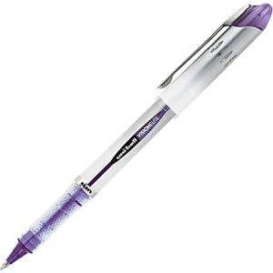 uni-ball® Vision Elite Rollerball Pen, 0.8 mm, Light Gray Barrel, Purple Ink
