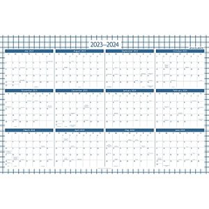 2023-2024 AT-A-GLANCE BADGE Erasable Reversible Academic/Regular Year Wall Calendar, 24" x 36", Window, January to December 2024/July 2023 to June 2024, 1664W-550SB
